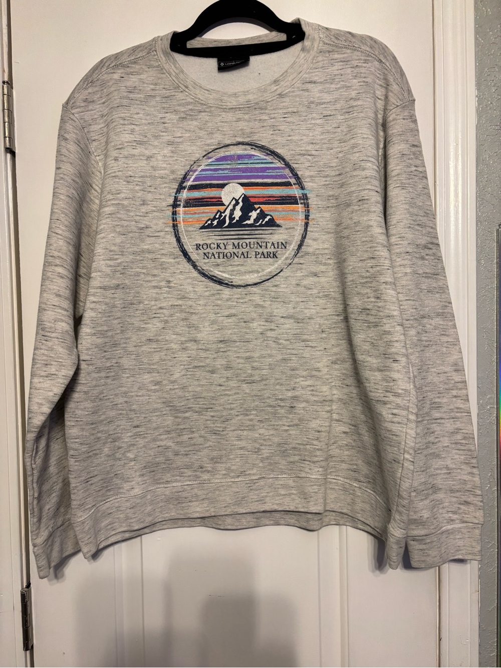 Rocky Mountain National Park Crew Neck Sweatshirt - Light Gray